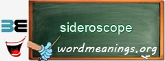 WordMeaning blackboard for sideroscope